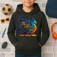 Book Dragon Reading Book Lover Kids Hoodie thumb 2