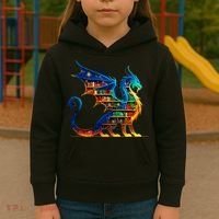 Book Dragon Reading Book Lover Kids Hoodie thumb 3