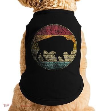 Buffalo Distressed Retro Bison Animal Lover Doggie Tank