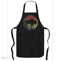 Buffalo Distressed Retro Bison Animal Lover Apron thumb 0