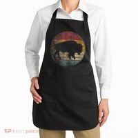 Buffalo Distressed Retro Bison Animal Lover Apron thumb 2