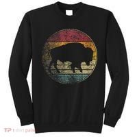 Buffalo Distressed Retro Bison Animal Lover Sweatshirt thumb 0