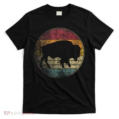 Buffalo Distressed Retro Bison Animal Lover T-Shirt