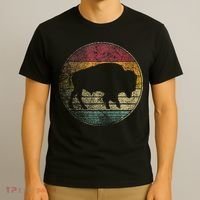 Buffalo Distressed Retro Bison Animal Lover T-Shirt thumb 3