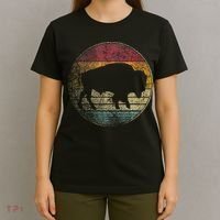 Buffalo Distressed Retro Bison Animal Lover T-Shirt thumb 4