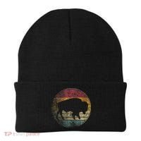 Buffalo Distressed Retro Bison Animal Lover Beanie thumb 0