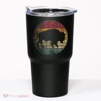Buffalo Distressed Retro Bison Animal Lover Tumbler thumb 0
