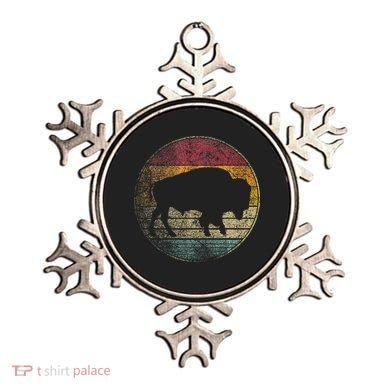 Buffalo Distressed Retro Bison Animal Lover Ornament