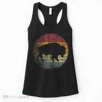 Buffalo Distressed Retro Bison Animal Lover Women's Tank Top thumb 0