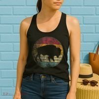 Buffalo Distressed Retro Bison Animal Lover Women's Tank Top thumb 2