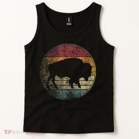 Buffalo Distressed Retro Bison Animal Lover Tank Top thumb 2