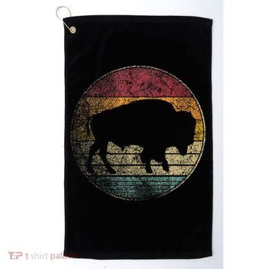 Buffalo Distressed Retro Bison Animal Lover Golf Towel