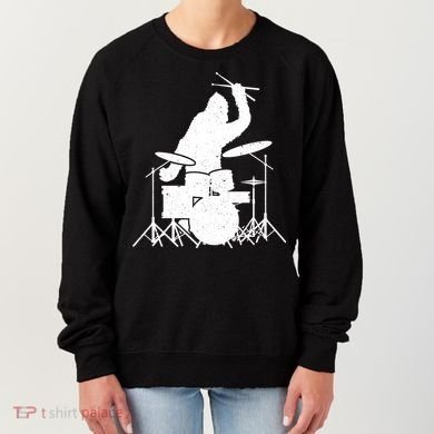 Bigfoot Drumstick Sasquatch Drumming Drummer Drums Player Women's Sweatshirt