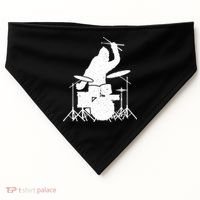 Bigfoot Drumstick Sasquatch Drumming Drummer Drums Player USA-Made Doggie Bandana thumb 0