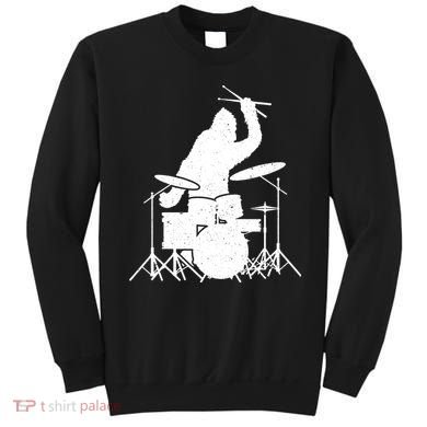 Bigfoot Drumstick Sasquatch Drumming Drummer Drums Player Sweatshirt