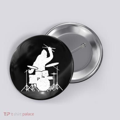 Bigfoot Drumstick Sasquatch Drumming Drummer Drums Player Button