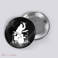 Bigfoot Drumstick Sasquatch Drumming Drummer Drums Player Button thumb 0