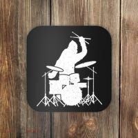 Bigfoot Drumstick Sasquatch Drumming Drummer Drums Player Coaster thumb 0