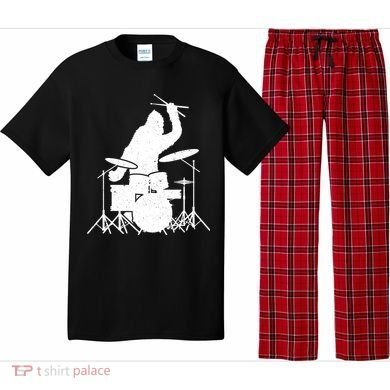 Bigfoot Drumstick Sasquatch Drumming Drummer Drums Player Pajama Set