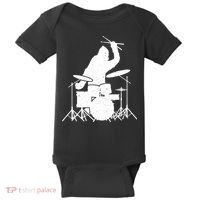 Bigfoot Drumstick Sasquatch Drumming Drummer Drums Player Baby Bodysuit thumb 0
