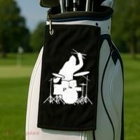 Bigfoot Drumstick Sasquatch Drumming Drummer Drums Player Golf Towel thumb 2
