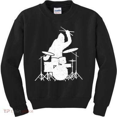 Bigfoot Drumstick Sasquatch Drumming Drummer Drums Player Kids Sweatshirt