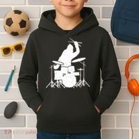 Bigfoot Drumstick Sasquatch Drumming Drummer Drums Player Kids Hoodie thumb 2