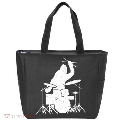 Bigfoot Drumstick Sasquatch Drumming Drummer Drums Player Tote Bag