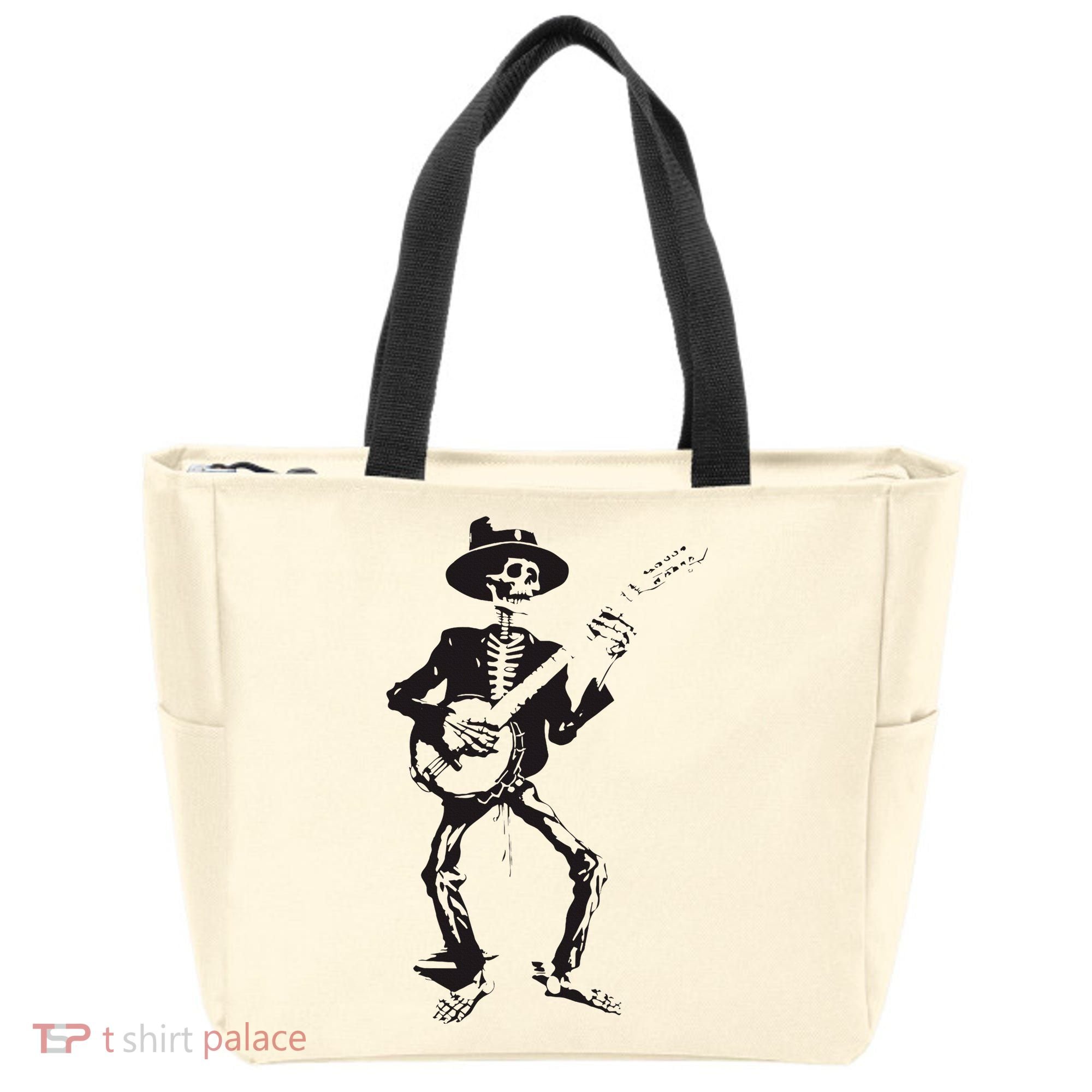 Banjo Dancing Skeleton Bluegrass Music Festival Tote Bag