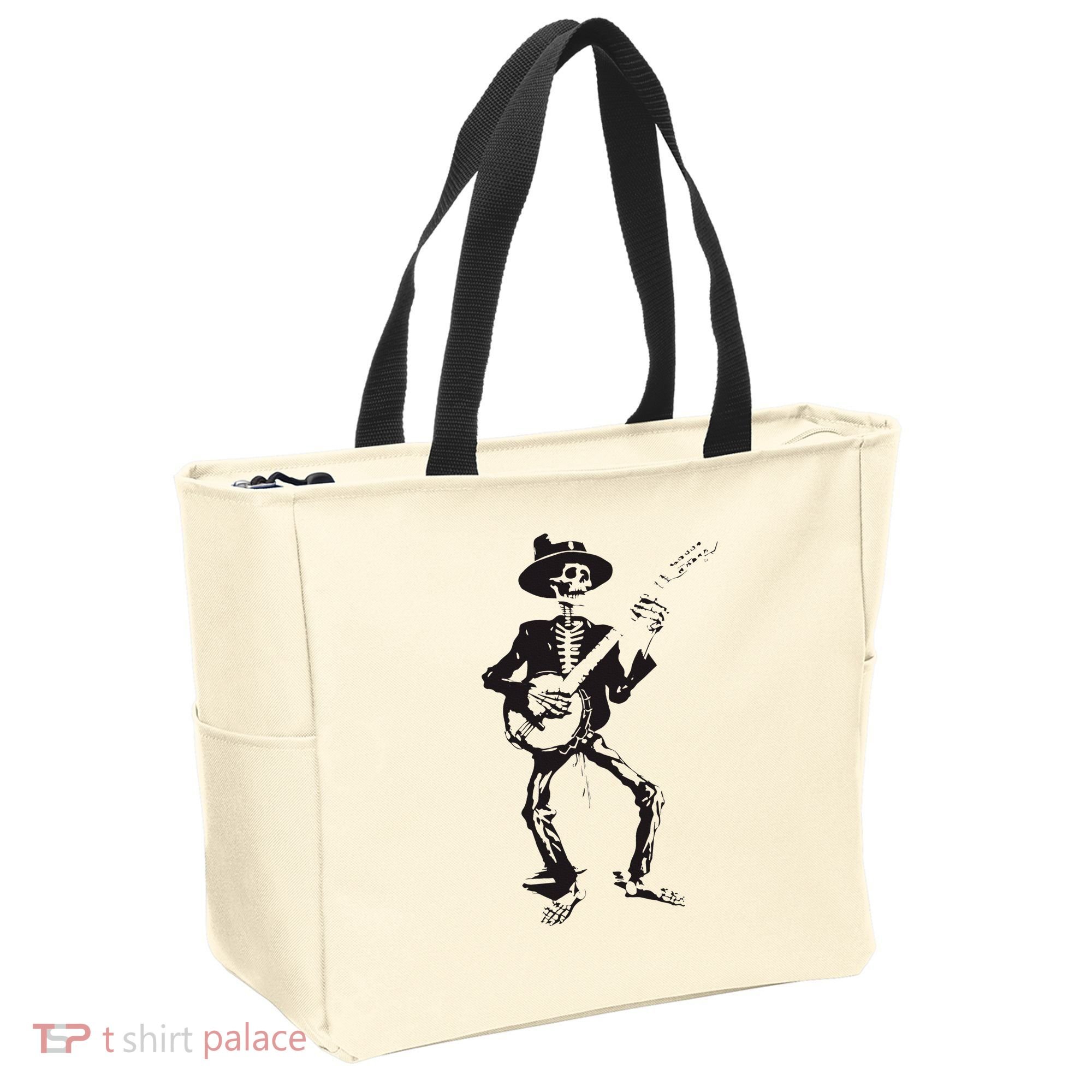 Banjo Dancing Skeleton Bluegrass Music Festival Tote Bag