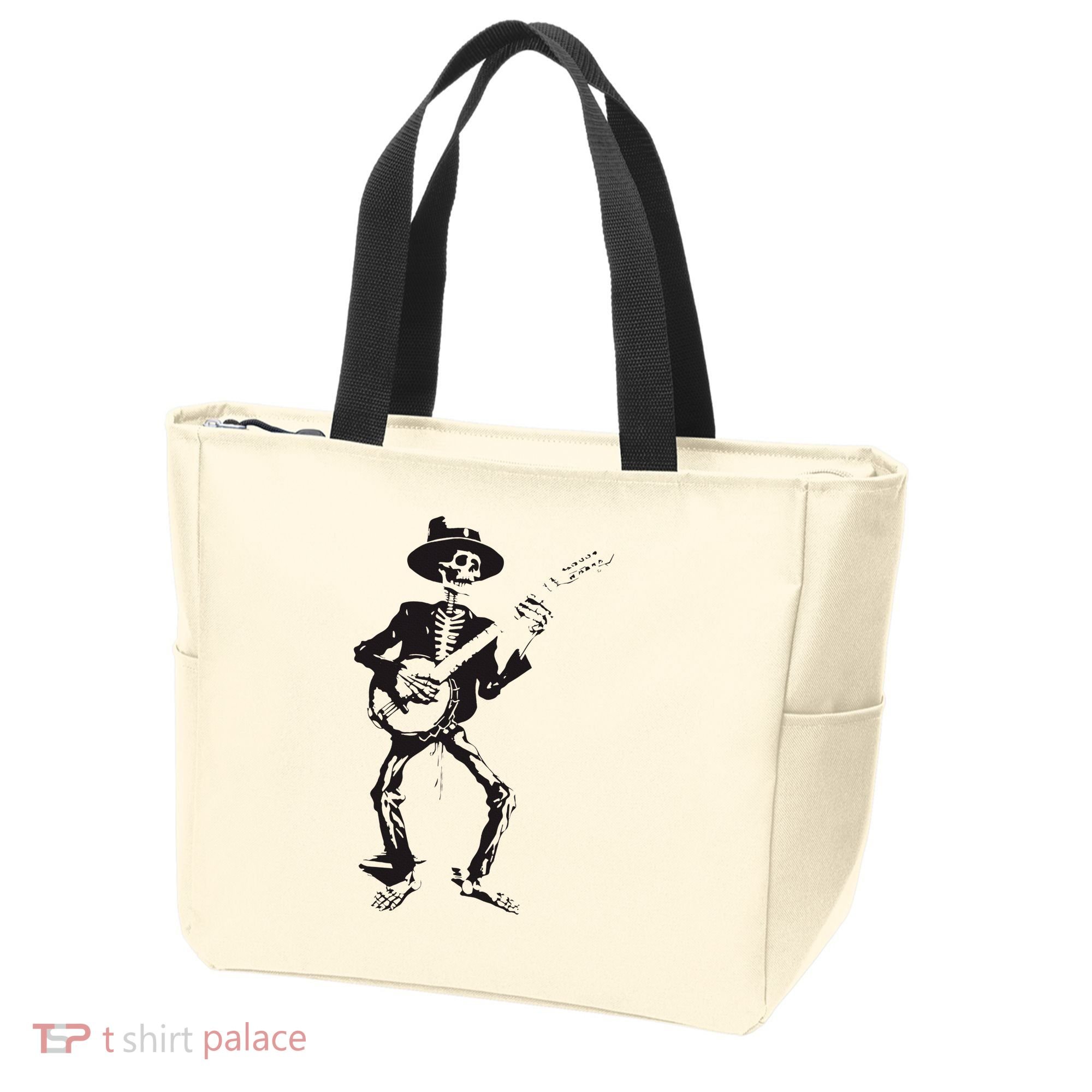 Banjo Dancing Skeleton Bluegrass Music Festival Tote Bag