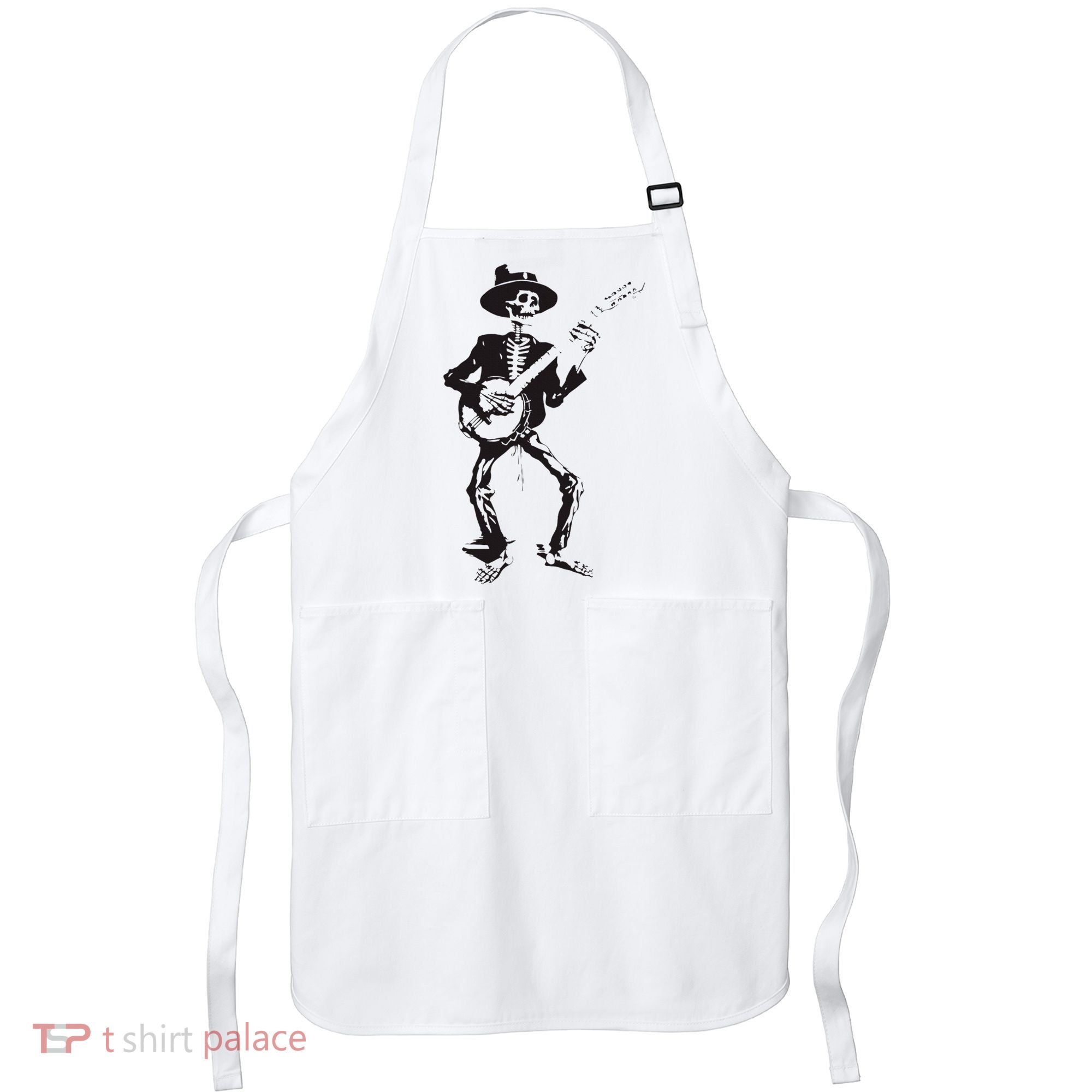 Banjo Dancing Skeleton Bluegrass Music Festival Apron
