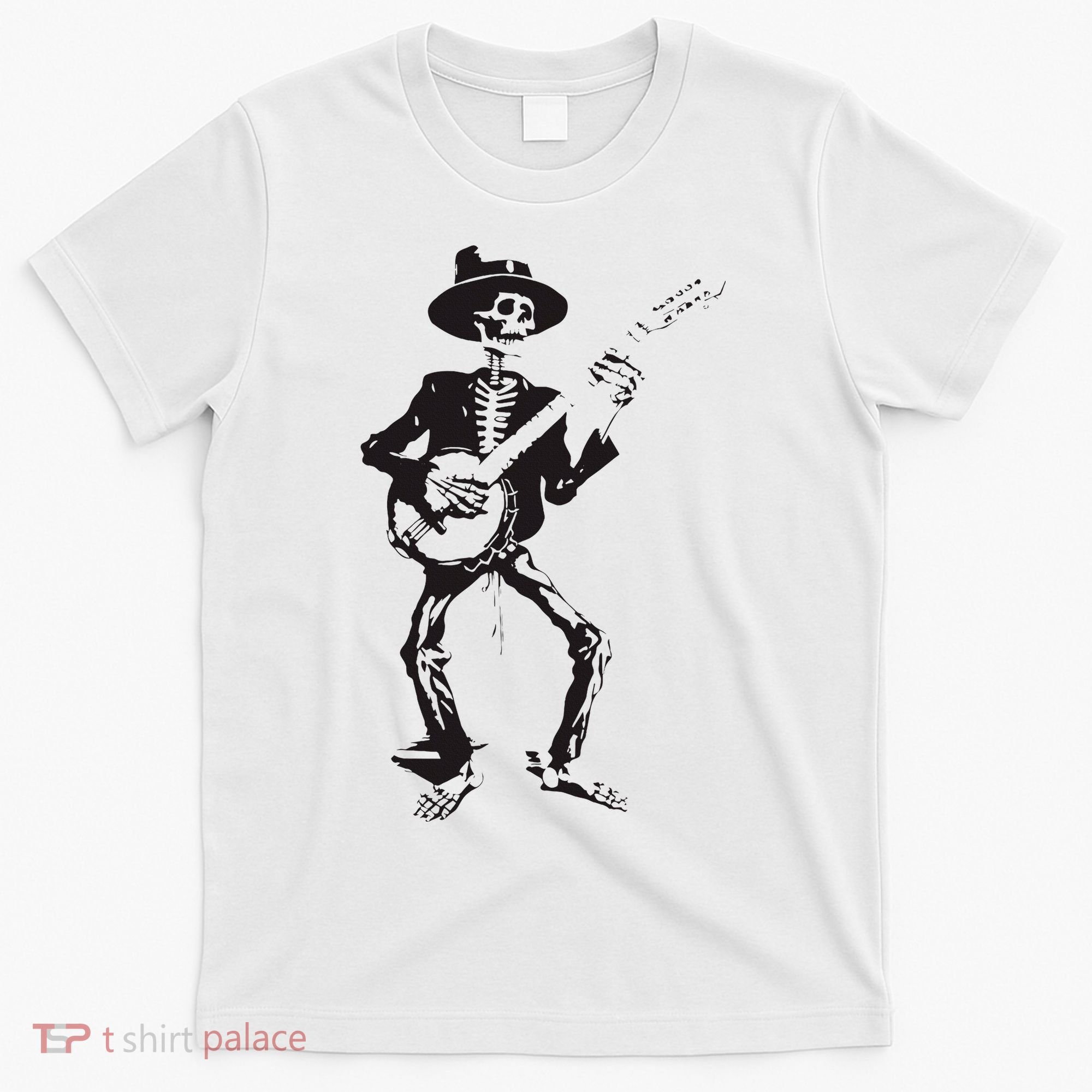Banjo Dancing Skeleton Bluegrass Music Festival T-Shirt