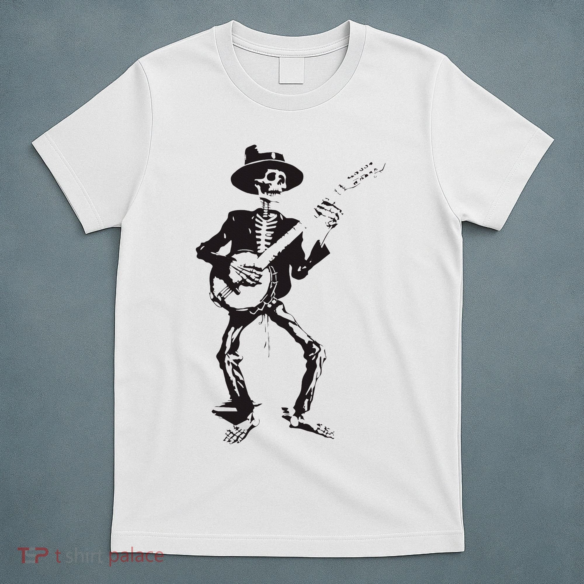 Banjo Dancing Skeleton Bluegrass Music Festival T-Shirt