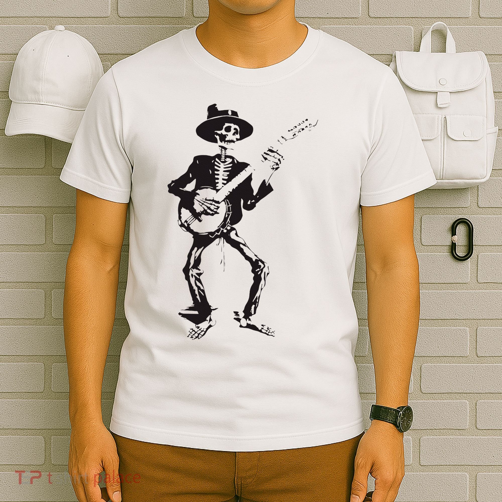 Banjo Dancing Skeleton Bluegrass Music Festival T-Shirt
