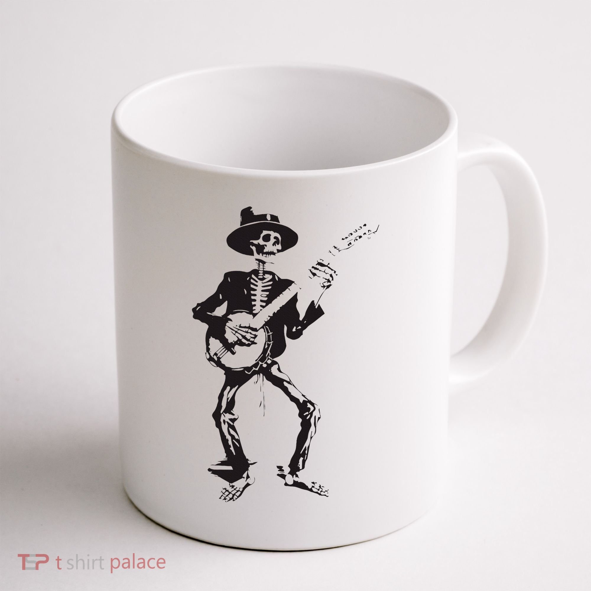 Banjo Dancing Skeleton Bluegrass Music Festival Coffee Mug