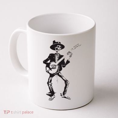 Banjo Dancing Skeleton Bluegrass Music Festival Coffee Mug