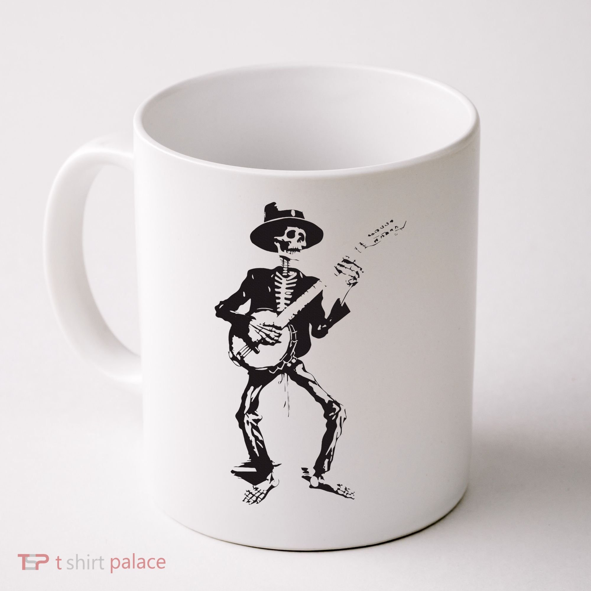 Banjo Dancing Skeleton Bluegrass Music Festival Coffee Mug