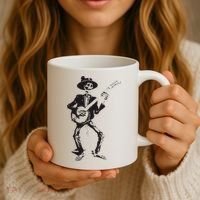 Banjo Dancing Skeleton Bluegrass Music Festival Coffee Mug thumb 3