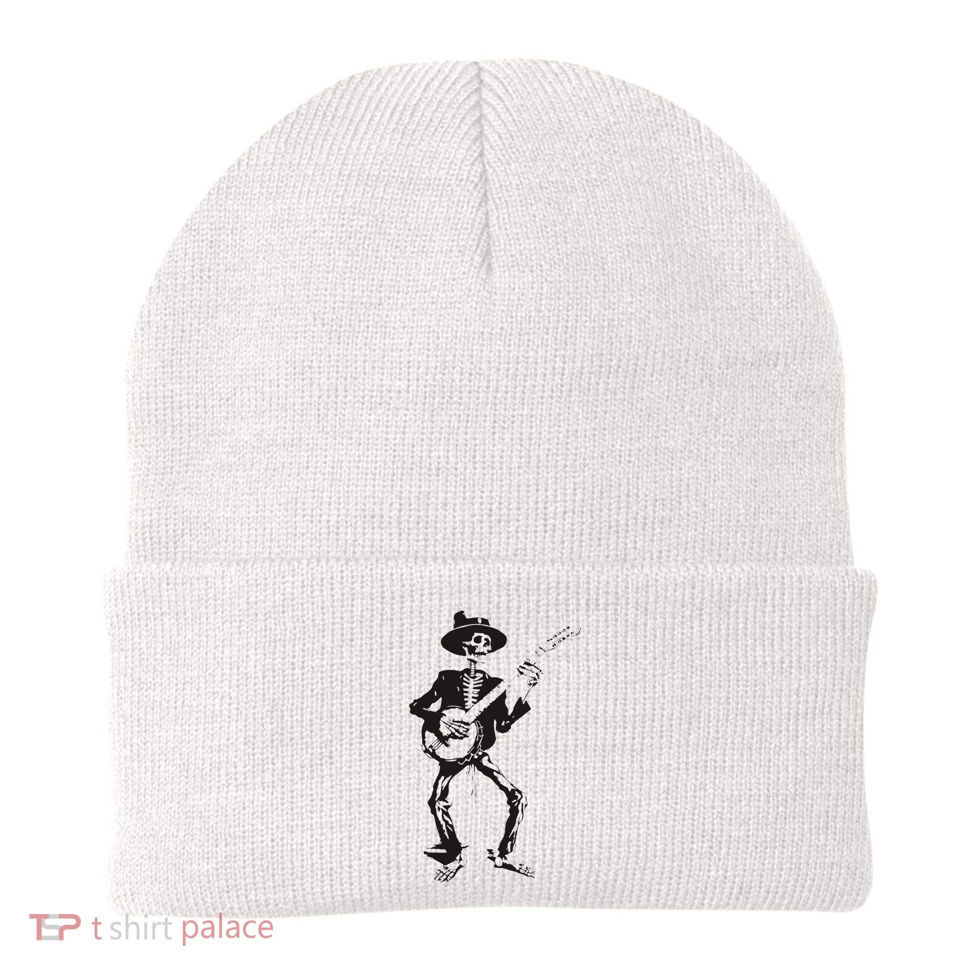 Banjo Dancing Skeleton Bluegrass Music Festival Beanie