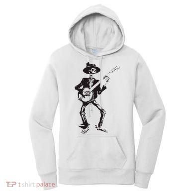 Banjo Dancing Skeleton Bluegrass Music Festival Women's Hoodie