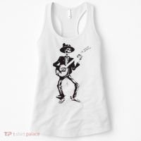 Banjo Dancing Skeleton Bluegrass Music Festival Women's Tank Top thumb 0