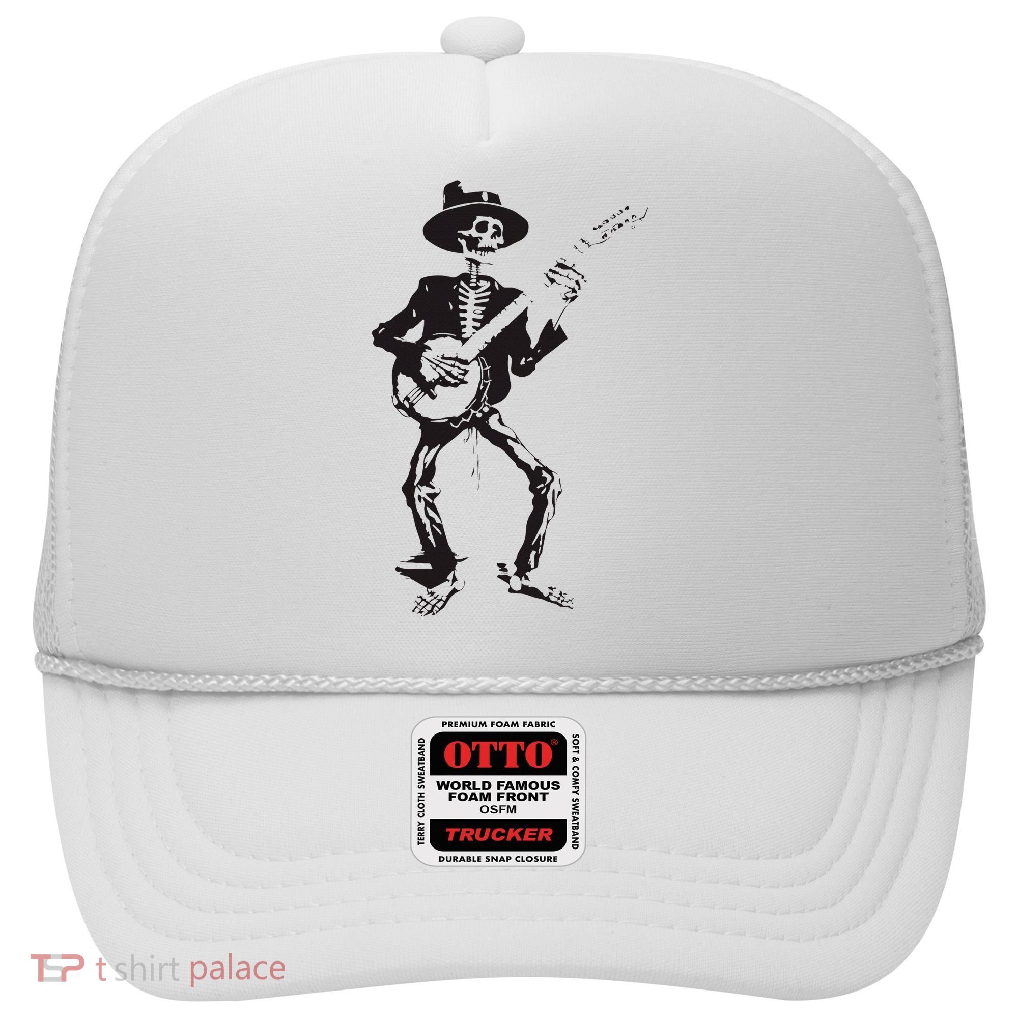 Banjo Dancing Skeleton Bluegrass Music Festival Hat