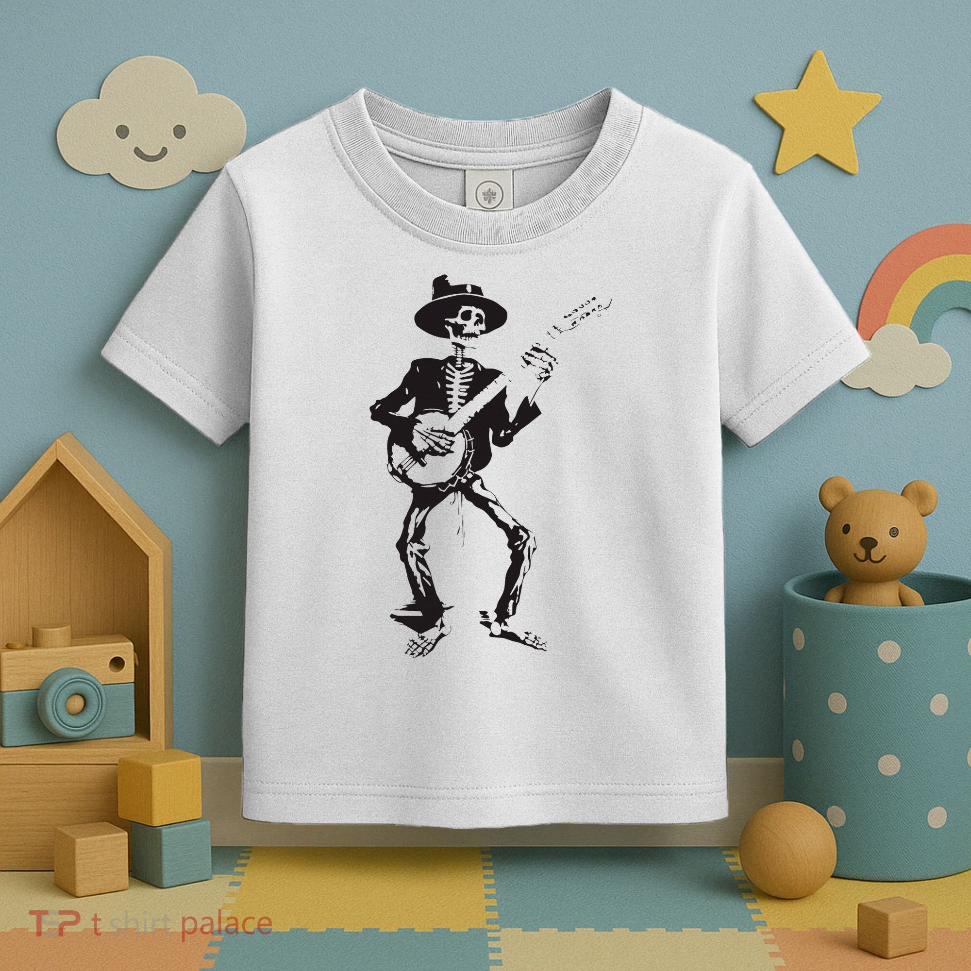 Banjo Dancing Skeleton Bluegrass Music Festival Toddler T-Shirt
