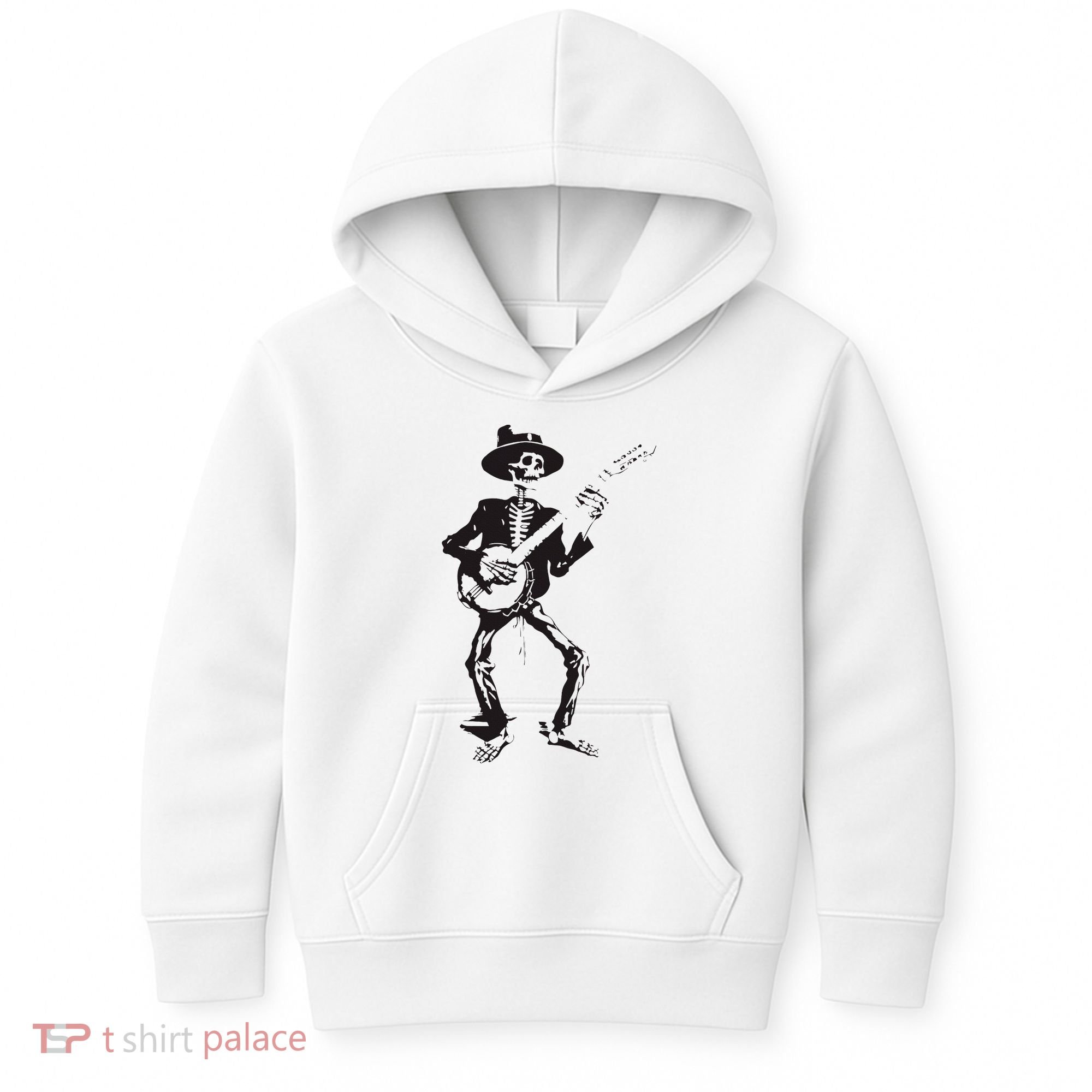 Banjo Dancing Skeleton Bluegrass Music Festival Kids Hoodie