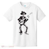 Banjo Dancing Skeleton Bluegrass Music Festival Kids T-Shirt thumb 0