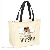 Boxer Dog Sleepshirt Tote Bag thumb 2