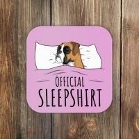 Boxer Dog Sleepshirt Coaster thumb 0