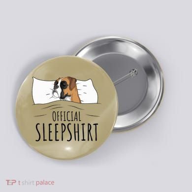 Boxer Dog Sleepshirt Button