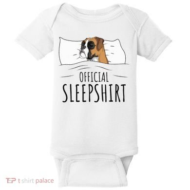 Boxer Dog Sleepshirt Baby Bodysuit